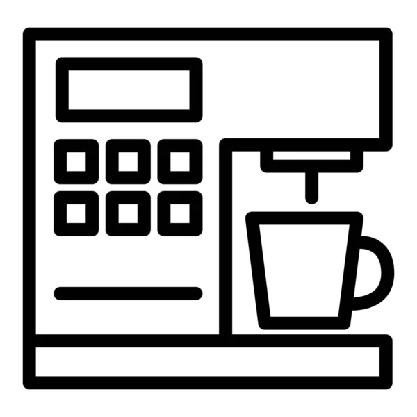 Kaffeemaschine Linie Symbol. Kaffeemaschinen-Vektordarstellung isoliert auf weiß. Geräteskizze Stil-Design, für Web und App entwickelt. Eps 10. — Stockvektor