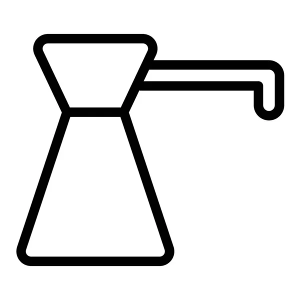 Ikone der Kaffeetürke. Kaffeekanne Vektor Illustration isoliert auf weiß. Utensil skizzieren Stil-Design, für Web und App konzipiert. Eps 10. — Stockvektor