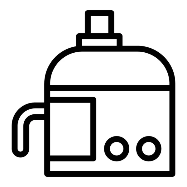 Ícone de linha de máquina Juicer. Ilustração vetorial de espremedor isolado em branco. Design de estilo de esboço de utensílio, projetado para web e aplicativo. Eps 10 . — Vetor de Stock