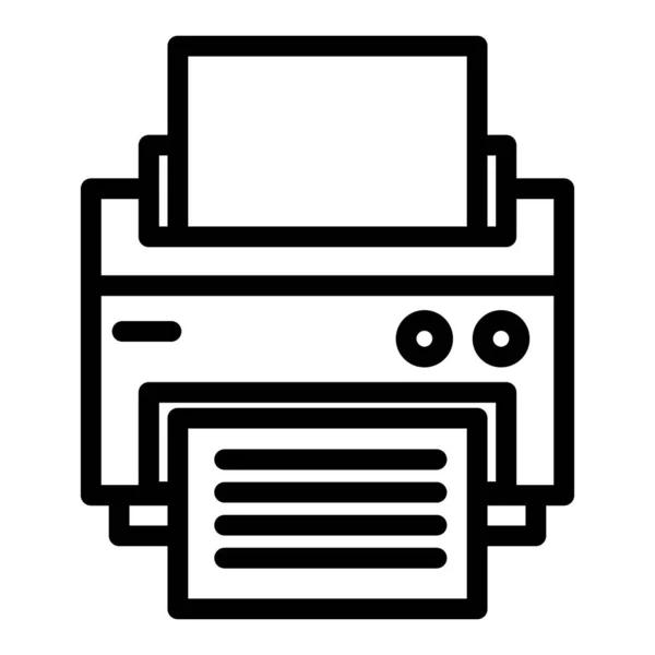 Εικονίδιο γραμμής εκτύπωσης. Εικονογράφηση διανύσματος εκτύπωσης που απομονώνεται στο λευκό. Σχέδιο στυλ περίγραμμα φαξ, σχεδιασμένο για web και app. Eps 10. — Διανυσματικό Αρχείο