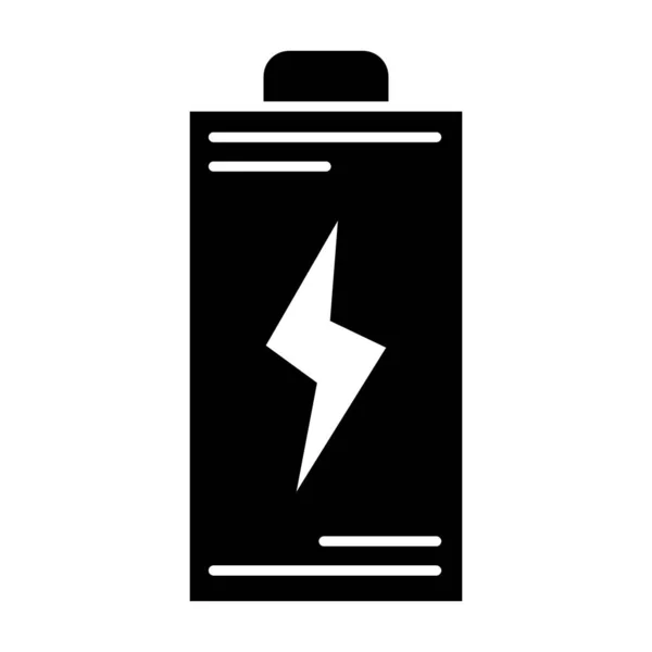Icono sólido de batería. Ilustración vectorial de energía aislada en blanco. Diseño de estilo glifo acumulador, diseñado para la web y la aplicación. Eps 10 . — Vector de stock