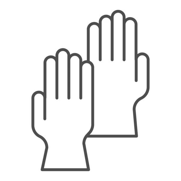 Перчатки тонкой линии значок, концепция одежды, перчатки знак на белом фоне, защитные перчатки значок в стиле наброска для мобильного концепции и веб-дизайна. Векторная графика . — стоковый вектор