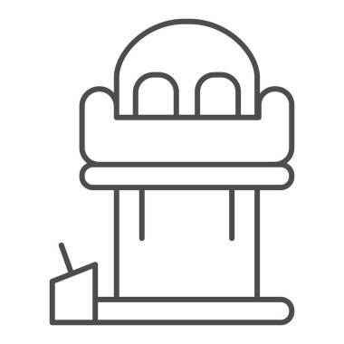 Kule serbest düşüş çizgisi ikonu, lunapark konsepti, beyaz arka planda serbest düşüş işareti, mobil konsept ve web tasarımı için tasarım tarzında serbest düşüş simgesi. Vektör grafikleri.