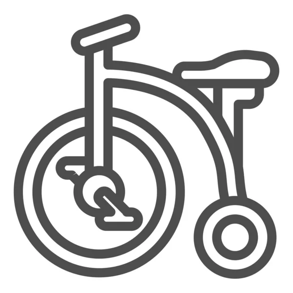 Tricycle line icon, childhood concept, Kid bicycle sign on white background, Baby Bike icon in outline style for mobile concept and web design. Vector graphics. — Stock Vector