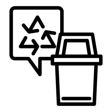 Çöp kutusu simgesini geri dönüştür. Geri dönüşüm işareti çizelgesi olan çöp kutusu beyaza izole edilmiş. Çöp tasarımı, web ve uygulama için tasarlanmış. Eps 10.