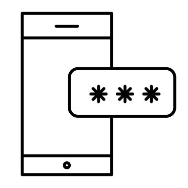 Mobil sohbet ince çizgi simgesi. Akıllı telefon vektör illüstrasyonundaki konuşma balonu beyaza izole edildi. İnternet ve uygulama için tasarlanmış diyalog tasarımı olan cep telefonu. Eps 10.