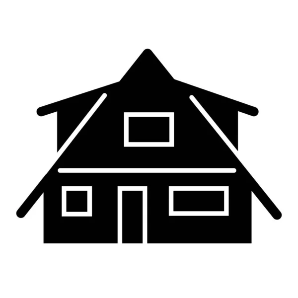 Moderne Hütte solide Symbol. Kleines Haus Vektor Illustration isoliert auf weiß. Rural Lodge Glyph-Design, für Web und App entwickelt. Eps 10. — Stockvektor