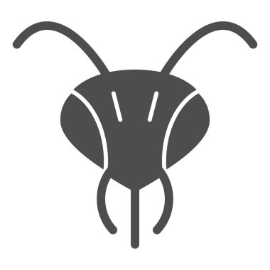 Bal konsepti, beyaz arka planda böcek kafası işareti, mobil konsept ve web tasarımı için yaban arısı sembolü. Vektör grafikleri.