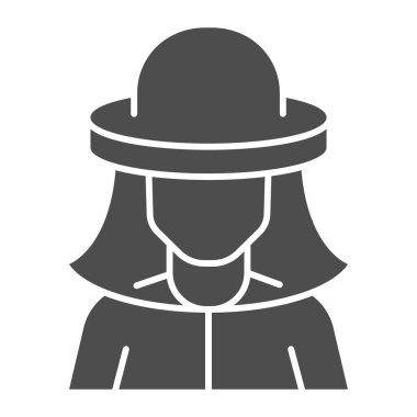 Arıcı ikonu, arıcılık konsepti, koruyucu şapka tabelası beyaz arka planda, arıcı adam simgesi mobil ve web için sembol şeklinde. Vektör grafikleri.