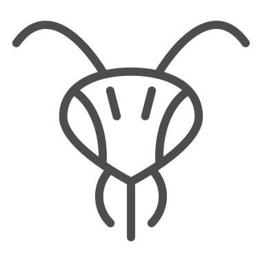 Arı hattı ikonu, Bal konsepti, beyaz arka planda böcek kafası işareti, mobil konsept ve web tasarımı için eşekarısı ikonu. Vektör grafikleri.