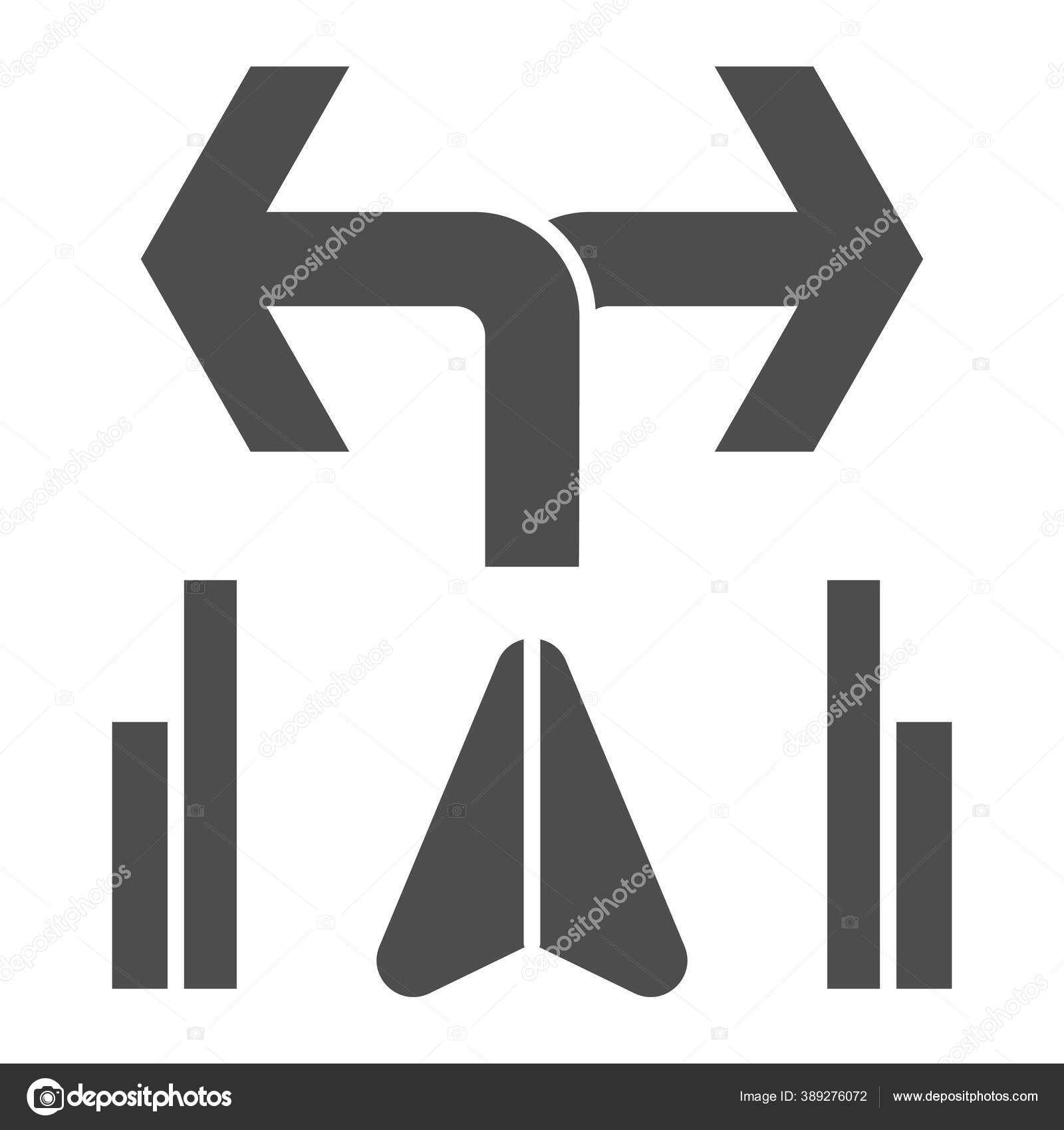 GPS movement navigator signals solid icon, Navigation concept, Direction  sign on white background, Movement marker and turn signals icon in glyph  style for mobile and web. Vector graphics. Stock Vector by ©sabustock, image size:1600x1700