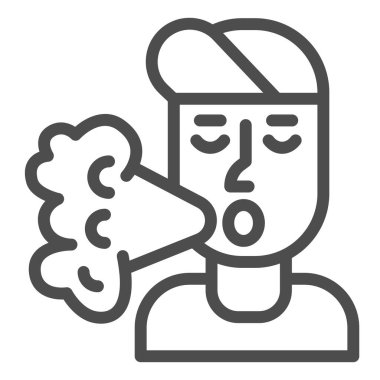 Sigara içme, sigara içme, sigara içme konsepti, beyaz arka planda sigara içen adam simgesi, mobil konsept ve web tasarımı için sigara içme ikonu. Vektör grafikleri.