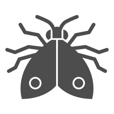 Tahtakurusu simgesi, haşarat konsepti, beyaz arka planda çukur işareti, mobil konsept ve web tasarımı için ev böceği sembolü. Vektör grafikleri.