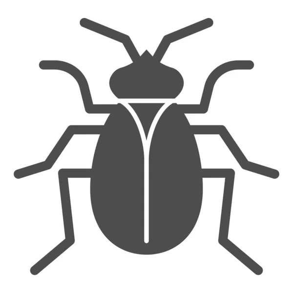 Floh-Symbol, Schädlingsbekämpfungskonzept, Insektenschild für Zuhause auf weißem Hintergrund, Floh-Symbol im Glyphen-Stil für mobiles Konzept und Webdesign. Vektorgrafik. — Stockvektor