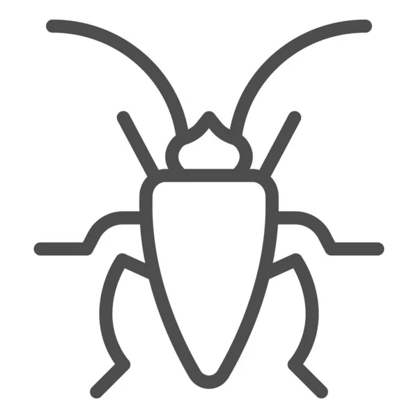 Cockroach line icon, Insects concept, roach sign on white background, Cockroach silhouette icon in outline style for mobile concept and web design. Vector graphics. — Stock Vector