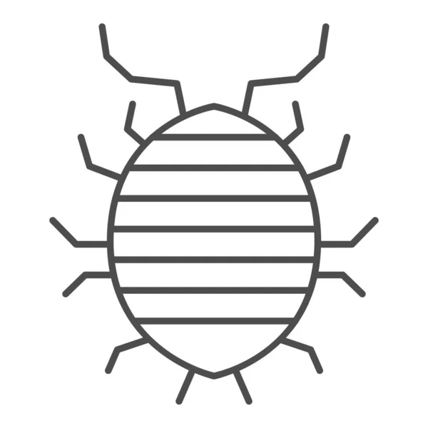 Woodlouse thin line icon, bugs concept, Roll up bug sign auf weißem Hintergrund, Sowbug icon in outline style für mobiles Konzept und Webdesign. Vektorgrafik. — Stockvektor
