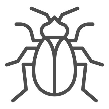 Pire çizgisi ikonu, haşarat konsepti, beyaz arka planda ev paraziti böcek işareti, mobil konsept ve web tasarımı için ana hatlı pire simgesi. Vektör grafikleri.