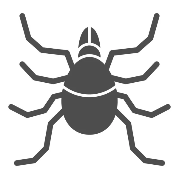 Mijt solide icoon, Insecten concept, acarus teken op witte achtergrond, teken icoon in glyph stijl voor mobiel concept en web design. vectorgrafieken. — Stockvector