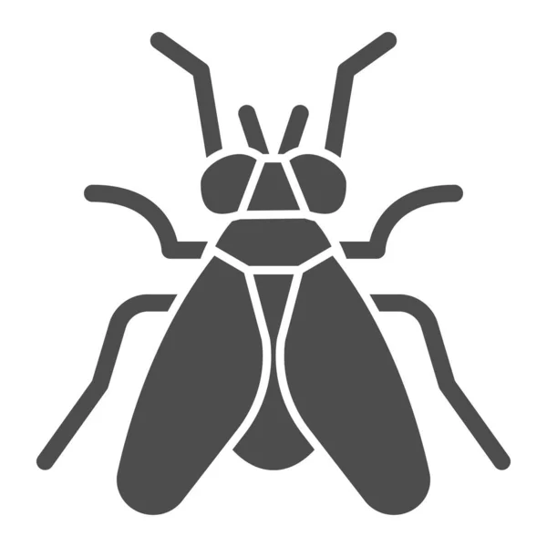 Midge solides Symbol, Insekten Konzept, Fliege Zeichen auf weißem Hintergrund, Midge Symbol im Glyphen-Stil für mobiles Konzept und Web-Design. Vektorgrafik. — Stockvektor