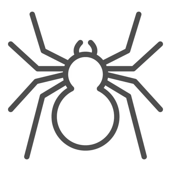 Ikona pavoučí čáry, koncept hmyzu, dravá pavoučí značka na bílém pozadí, klasická ikona pavouka ve stylu osnovy pro mobilní koncept a web design. Vektorová grafika. — Stockový vektor