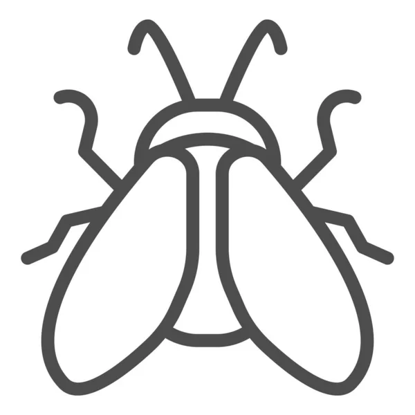 Midge çizgisi simgesi, Böcekler konsepti, beyaz arkaplanda sinek işareti, mobil konsept ve web tasarımı için taslak biçimli Midge simgesi. Vektör grafikleri. — Stok Vektör