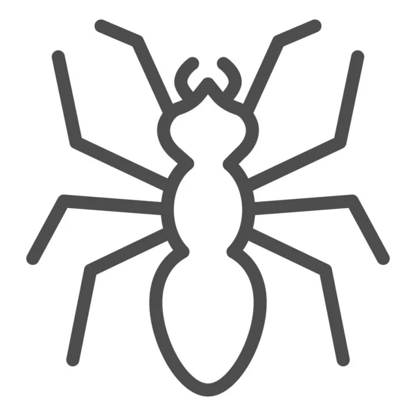 Mierenlijn icoon, Insecten concept, emmet teken op witte achtergrond, Ant silhouet icoon in outline stijl voor mobiel concept en web design. vectorgrafieken. — Stockvector