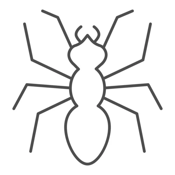 Ant thin line icon, Insekten concept, emmet sign auf weißem Hintergrund, Ant silhouette icon in outline style für mobiles Konzept und Webdesign. Vektorgrafik. — Stockvektor