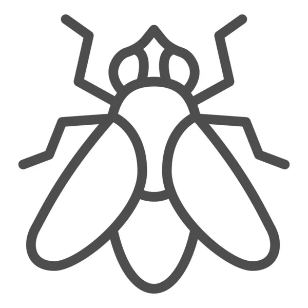 Fly line icon, Insects concept, fly insect sign auf weißem Hintergrund, Fly silhouette icon in outline style für mobiles Konzept und Webdesign. Vektorgrafik. — Stockvektor