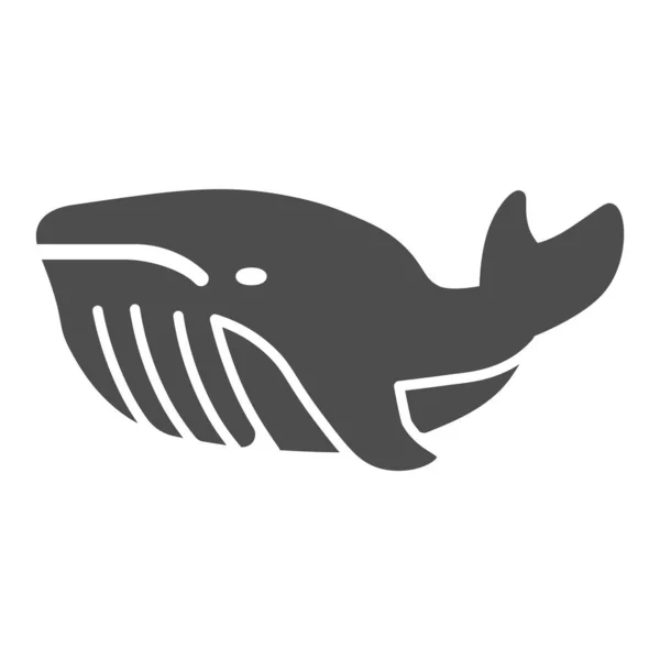 Walvis solide icoon, oceaan concept, zeer grote zeezoogdier teken op witte achtergrond, orka walvis icoon in glyph stijl voor mobiel concept en web design. vectorgrafieken. — Stockvector