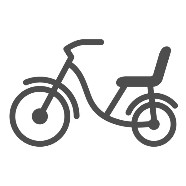 Enfants vélo icône solide, concept d'enfance, signe vélo enfant sur fond blanc, Enfants vélo icône en style glyphe pour concept mobile et web design. Graphiques vectoriels. — Image vectorielle