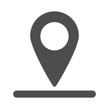 Haritadaki golf deliğinin konumu katı ikon, golf konsepti, arka planda Golf konumu işareti, mobil konsept ve web tasarımı için glifli golf logosu simgesi. Vektör grafikleri.