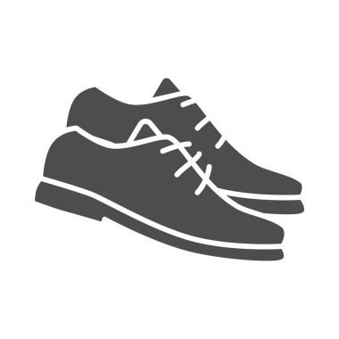 Golf ayakkabıları sağlam ikon, golf konsepti, beyaz arka planda golf ayakkabısı işareti, mobil konsept ve web tasarımı için ayakkabı ikonu. Vektör grafikleri.