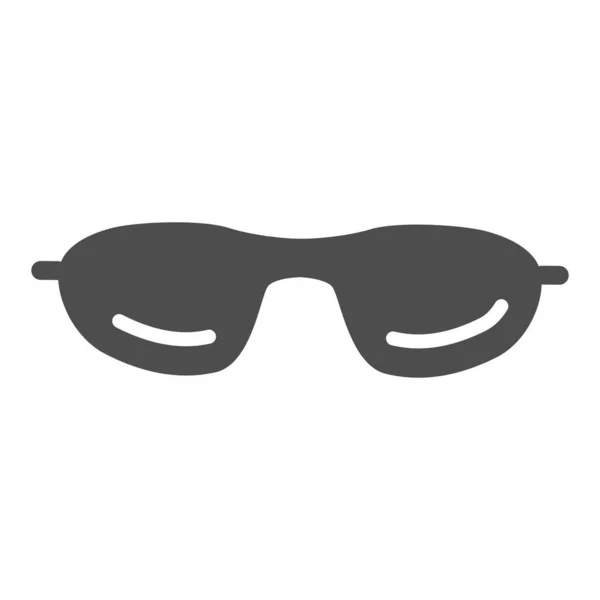 Sonnenbrille solides Symbol, Sommer-Accessoire-Konzept, Brillenschild auf weißem Hintergrund, Brillensymbol im Glyph-Stil für mobiles Konzept und Webdesign. Vektorgrafik. — Stockvektor