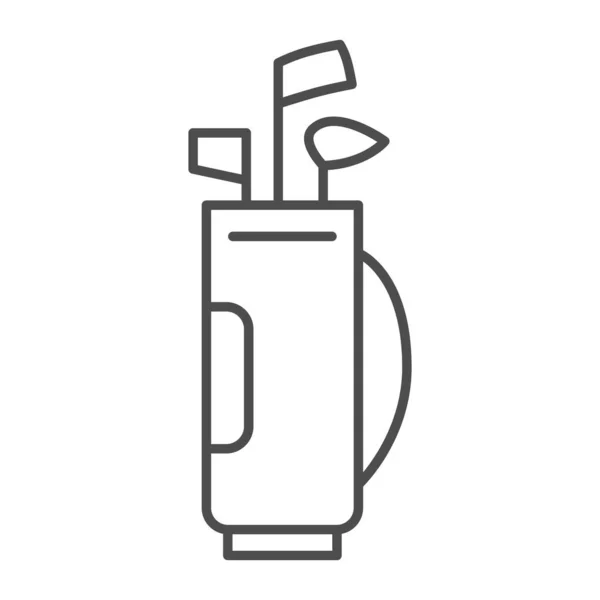 Bâton sac mince ligne icône, concept de golf, clubs de golf dans le panneau de sac sur fond blanc, Sac pour l'icône des clubs de golf dans le style de contour pour concept mobile et web design. Graphiques vectoriels. — Image vectorielle