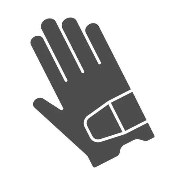 Guante sólido icono, concepto de golf, guantes deportivos signo sobre fondo blanco, icono de guante de golf en estilo glifo para el concepto móvil y diseño web. Gráficos vectoriales . — Vector de stock