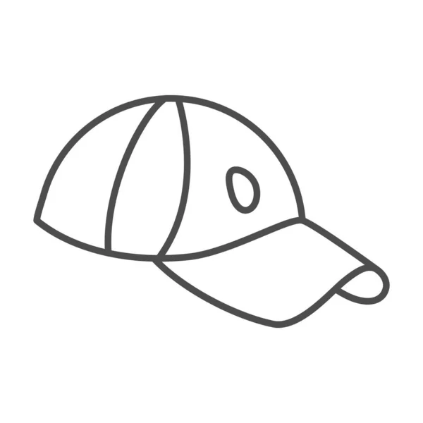 Icône de ligne mince de chapeau de golf, concept de vêtement, panneau de chapeau sur fond blanc, icône de chapeau de sport dans le style de contour pour le concept mobile et la conception Web. Graphiques vectoriels. — Image vectorielle
