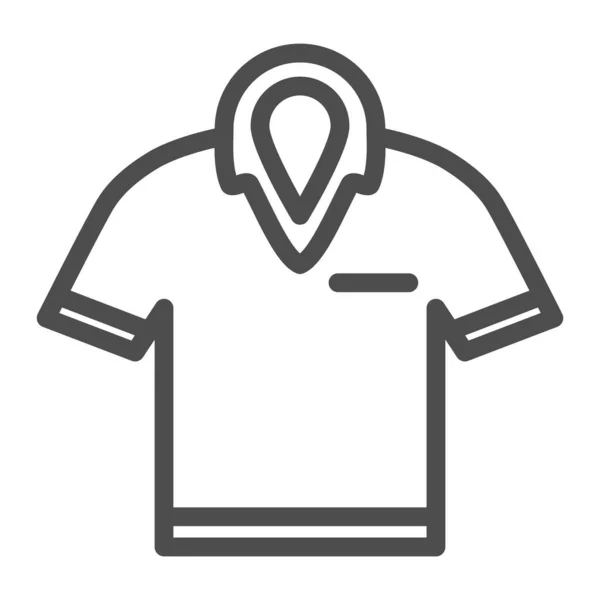 Golf póló vonal ikon, golf koncepció, póló jel fehér háttér, Polo ing ikon vázlatos stílus mobil koncepció és web design. Vektorgrafika. — Stock Vector