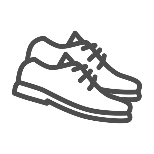 Golf shoes line icon, golf concept, Golfer boots sign on white background, shoes icon in outline style for mobile concept and web design. Vector graphics. — Stock Vector