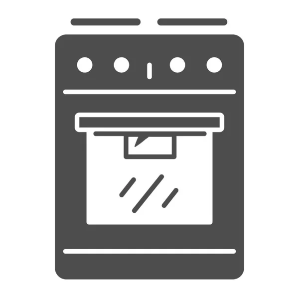 Ícone sólido do forno elétrico, conceito do equipamento de cozinha, sinal do forno no fundo branco, ícone do forno no estilo do glifo para o conceito móvel e o Web design. Gráficos vetoriais . —  Vetores de Stock