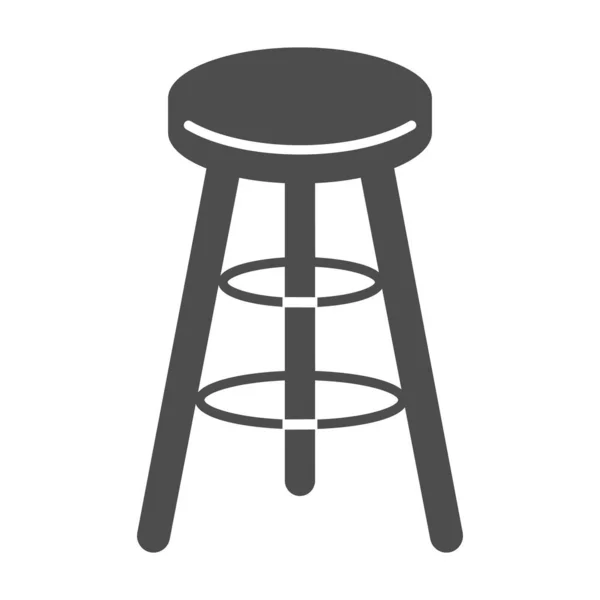 Bar stool solid icon, Kitchen furniture concept, Bar chair sign on white background, High chair icon in glyph style for mobile concept and web design. Vector graphics. — Stock Vector