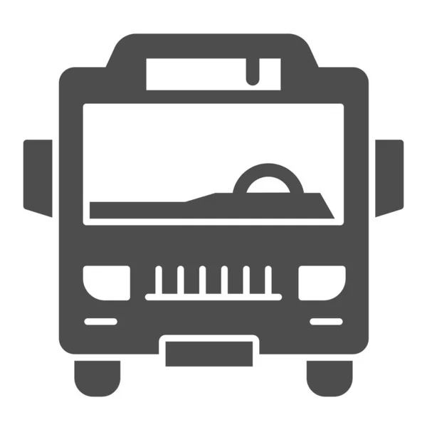 Shuttle busz szilárd ikon, Tömegközlekedés koncepció, autobusz jel fehér háttér, busz ikon gliff stílus mobil koncepció és web design. Vektorgrafika. — Stock Vector
