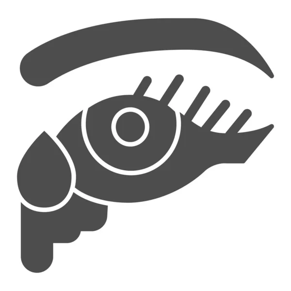 Augentränke solides Symbol, Konzept für Allergiesymptome, übermäßiges Tränken der Augen auf weißem Hintergrund, Tränen-in-Augen-Symbol im Glyphen-Stil für Mobil- und Webdesign. Vektorgrafik. — Stockvektor