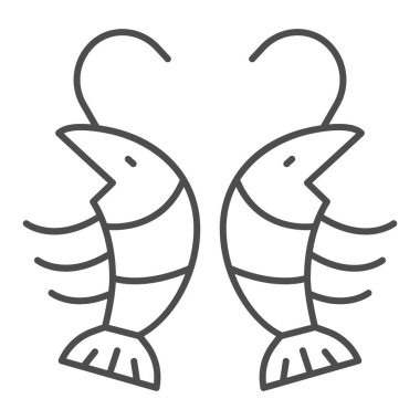 Kerevit ince çizgi ikonu, Craft bira konsepti, beyaz arka planda deniz ürünleri tabelası, kerevit ya da ıstakoz silueti simgesi mobil konsept ve web tasarımı için ana hatlı. Vektör grafikleri.