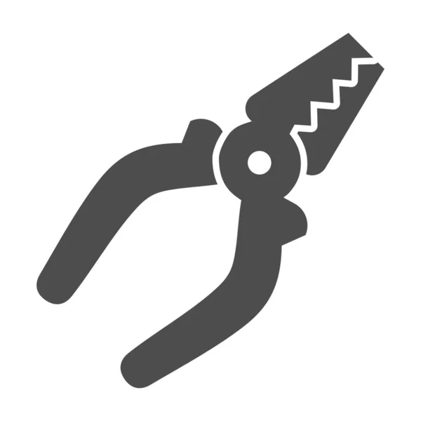 Pliers суцільна іконка, концепція ремонту будинку, шпильки на білому тлі, піктограма інструменту Pliers в стилі гліфів для мобільної концепції та веб-дизайну. Векторна графіка . — стоковий вектор