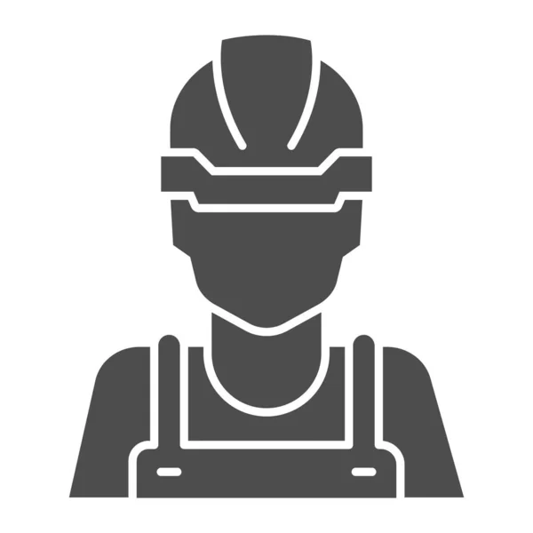 Bauarbeiter-Symbol, Hausreparaturkonzept, Industriearbeiter-Schild auf weißem Hintergrund, Bauarbeiter-Symbol im Glyphen-Stil für mobiles Konzept und Webdesign. Vektorgrafik. — Stockvektor
