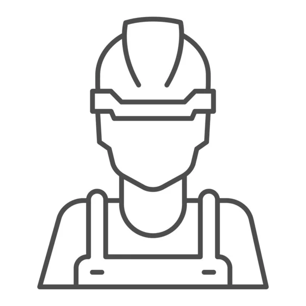 Bauarbeiter-Symbol, Hausreparaturkonzept, Industriearbeiter-Schild auf weißem Hintergrund, Bauarbeiter-Symbol im Umrissstil für mobiles Konzept und Webdesign. Vektorgrafik. — Stockvektor