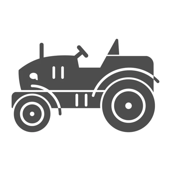 Mini-Traktor solide Symbol, Garten-und Gartenkonzept, Landwirtschaftsschild auf weißem Hintergrund, Silhouette von kleinen Kompakttraktor-Symbol in Glyph-Stil für mobile und Web. Vektorgrafik. — Stockvektor