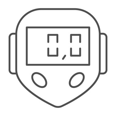 Bisiklet hız göstergesi ince çizgi simgesi, bisiklet konsepti, beyaz arka planda hız göstergesi, mobil konsept ve web tasarımı için ana hatlı bilgisayar simgesi. Vektör grafikleri.