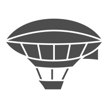 Balon şeklindeki balon şeklindeki simge, Balon Festivali konsepti, beyaz arka planda Aerostat tabelası, mobil konsept ve web tasarımı için kabartma biçiminde diferansiyel simge. Vektör grafikleri.