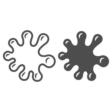 Çikolata bırakma hattı, katı ikon, çikolata festivali konsepti, beyaz arka planda erimiş çikolata tabelası, mobil konsept için ana hatlı kakao kreması ikonu serpiştirme, web tasarımı. Vektör grafikleri.